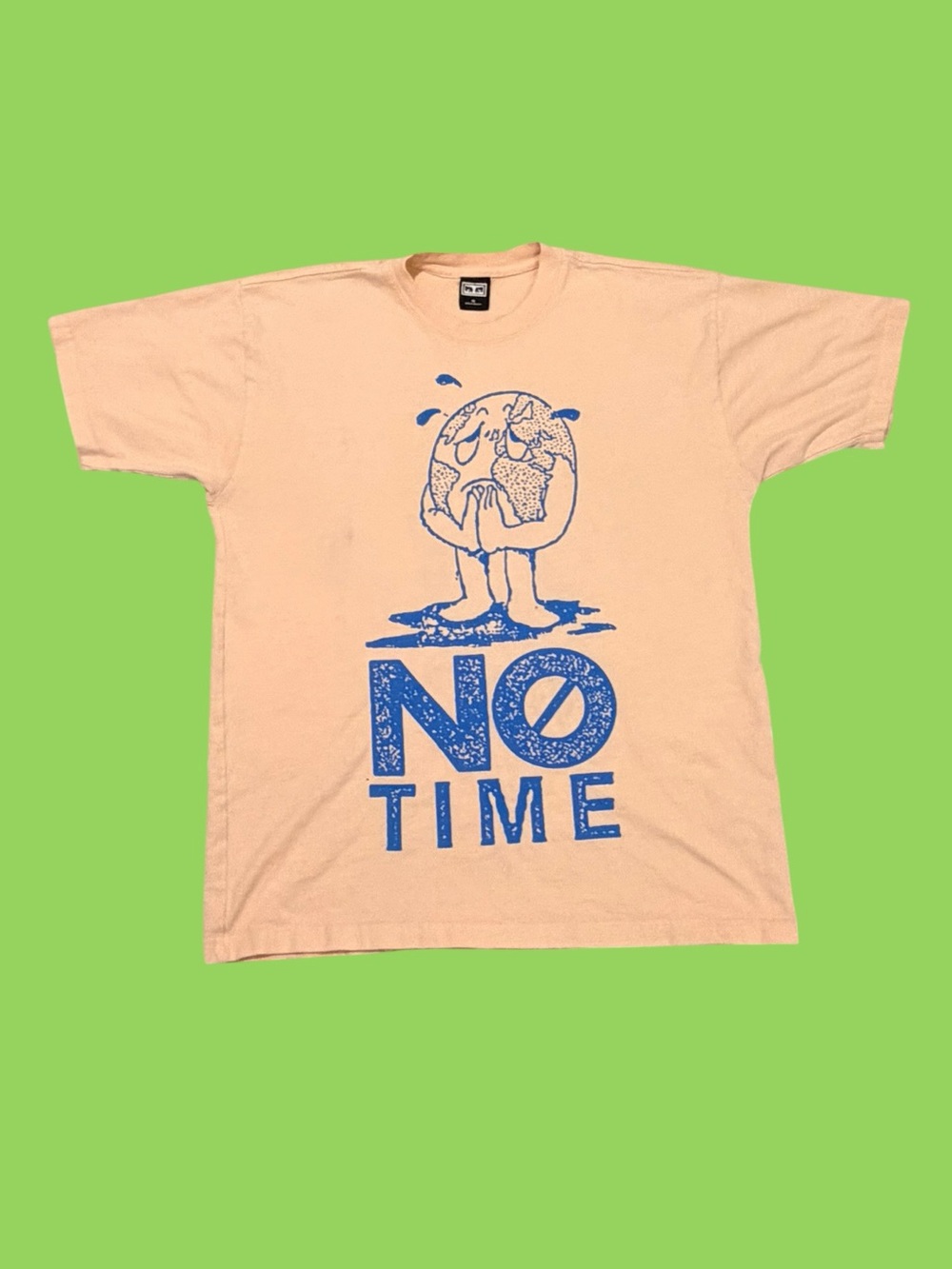 Obey Propaganda No Time Sad Earth Shirt Cream Light Pink Medium